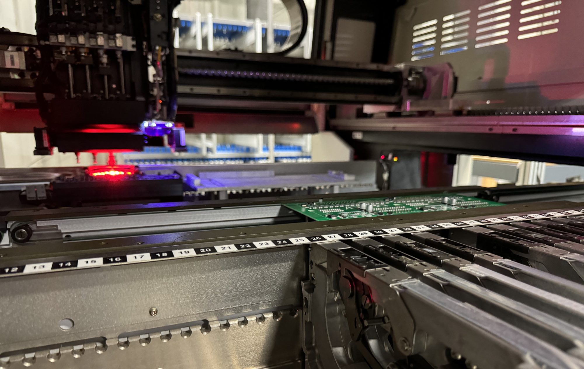 Surface Mount Technology being Assembled onto PCB Board